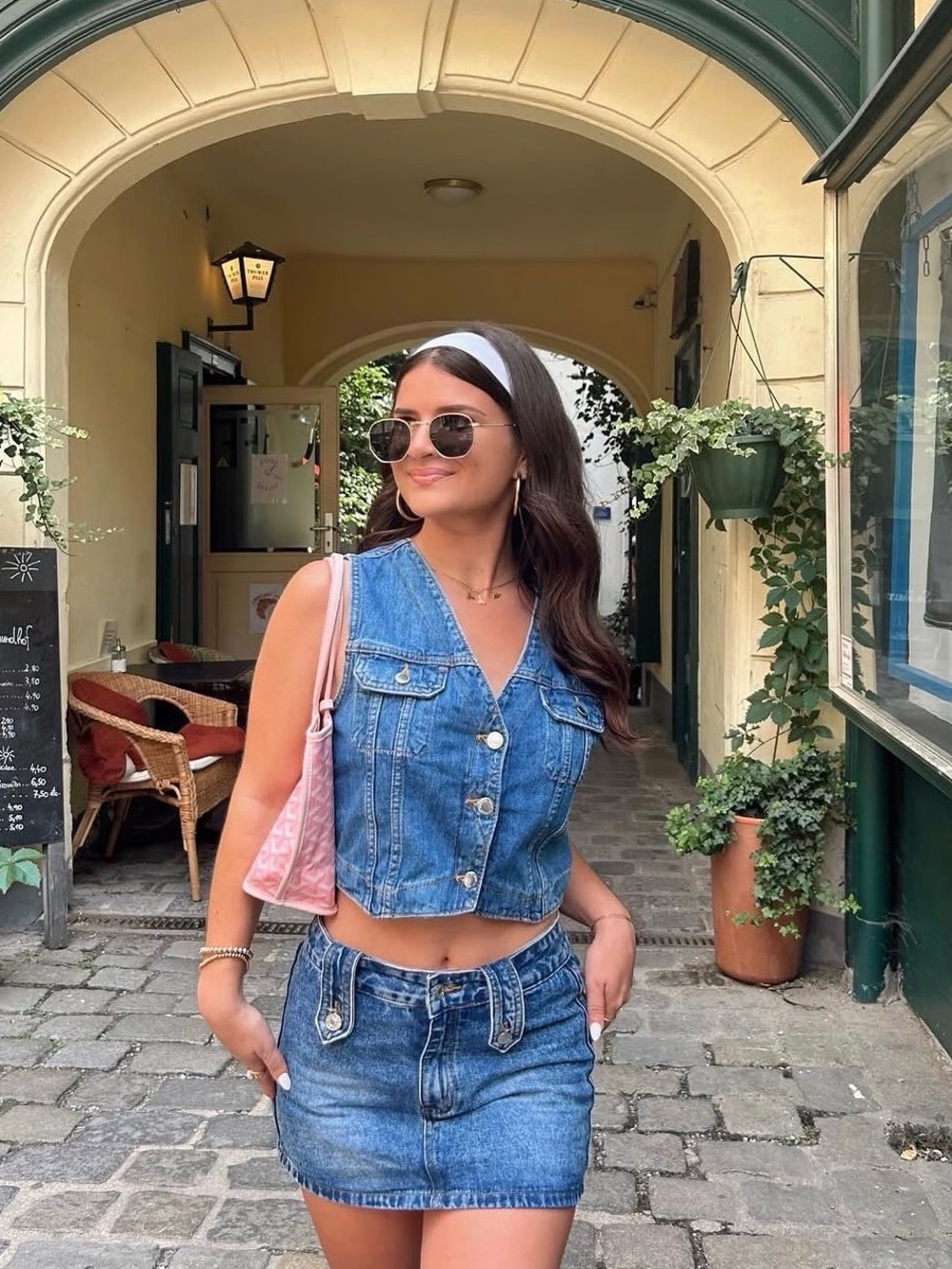 Denim Thrifted Mini Skirt